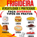 Frigideira Antiaderente com 3 Divisórias | Ovos, Bacon e Hambúrgueres