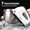 Batedeira Elétrica Portátil 7 Velocidades | Ideal para Bolos, Massas e Chantilly
