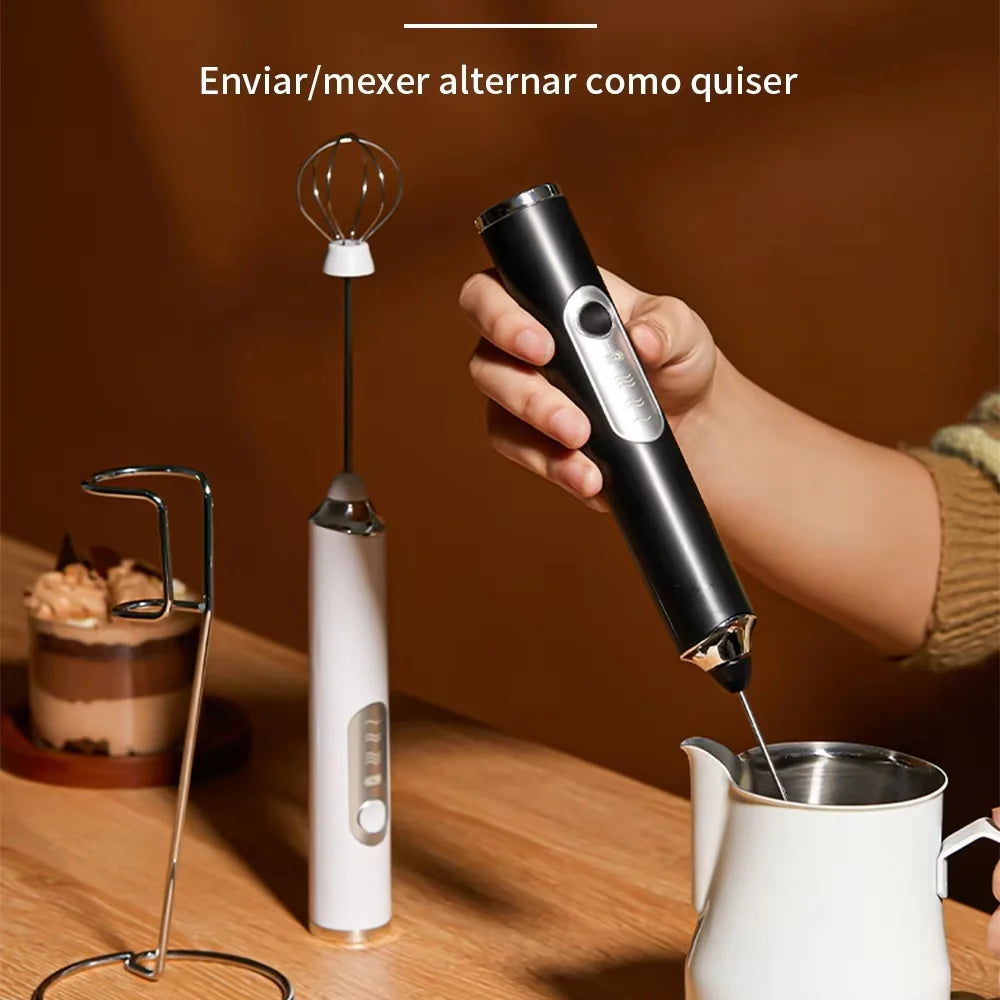 Batedor Misturador de Bebidas Elétrico 3 em 1
