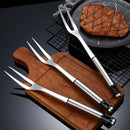 Garfo para Churrasco em Aço Inox | Garfo Trinchante Longo para Carnes