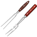 Garfo Trinchante Inox com Cabo de Madeira para Churrasco e Carnes