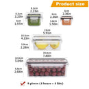 Kit 8 Potes Herméticos BPA Free com Tampa de Travamento