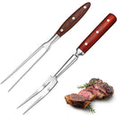 Garfo Trinchante Inox com Cabo de Madeira para Churrasco e Carnes
