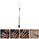 Garfo para Churrasco em Aço Inox | Garfo Trinchante Longo para Carnes