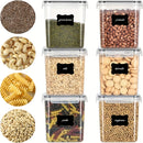 Conjunto de Potes Herméticos de Plástico Sem BPA 1,6L com Etiquetas