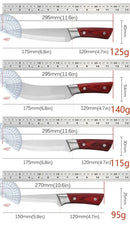 Kit Facas Profissionais em Aço Inox Forjado para Cozinha e Churrasco