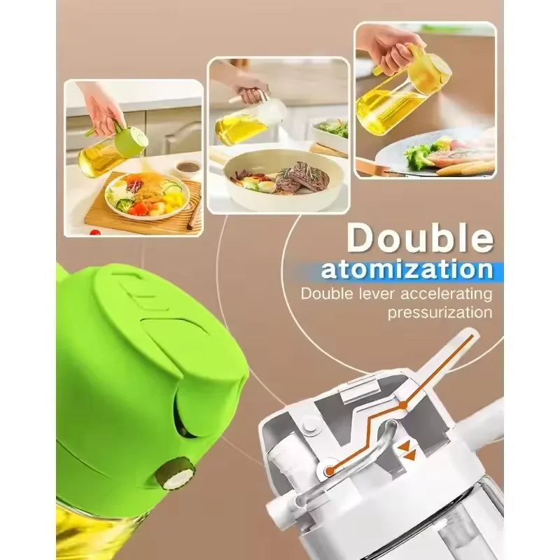 Borrifador e Dispenser de Azeite 2 em 1 | Mais Controle e Praticidade na Cozinha