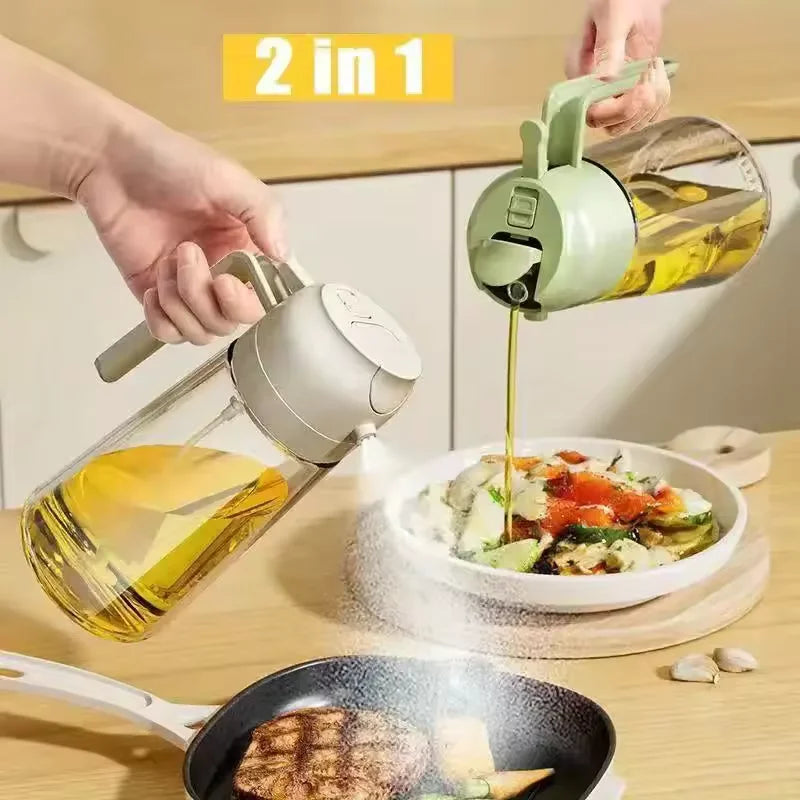 Borrifador e Dispenser de Azeite 2 em 1 | Mais Controle e Praticidade na Cozinha