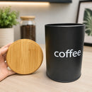 Kit de Potes Organizadores com Tampa de Bambu para Cozinha