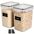Conjunto de Potes Herméticos de Plástico Sem BPA 1,6L com Etiquetas