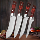 Kit Facas Profissionais em Aço Inox Forjado para Cozinha e Churrasco