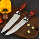 Kit Facas Profissionais em Aço Inox Forjado para Cozinha e Churrasco