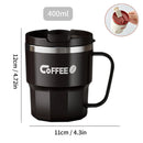 Caneca Térmica Inox 304 com Tampa e Alça | Antivazamento